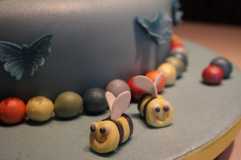 Butterflies and bees cake