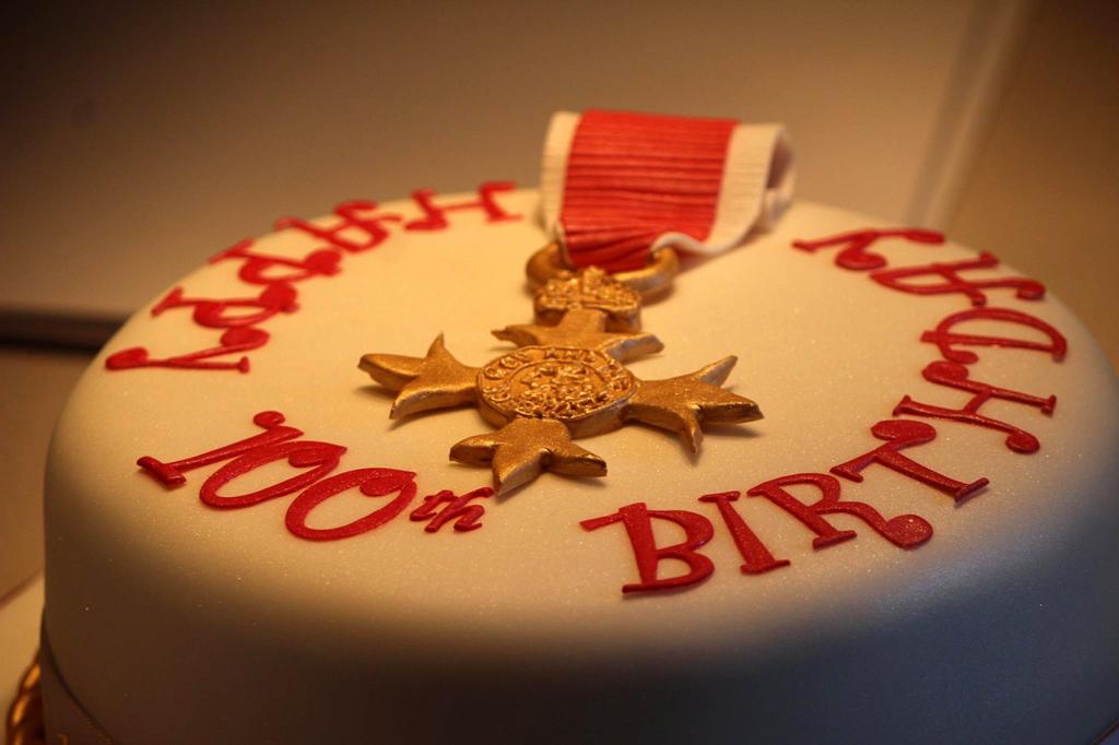 OBE celebration cake