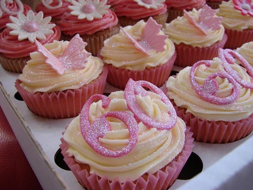Pink celebration cupcakes