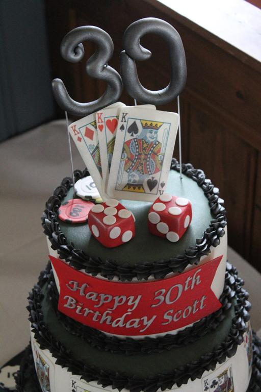 Poker celebration cake