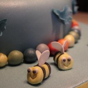 Butterflies and bees cake