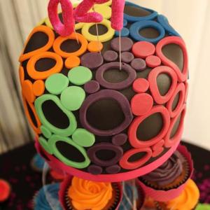 Neon top cake