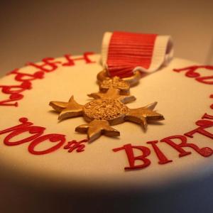 OBE celebration cake