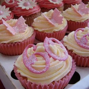 Pink celebration cupcakes