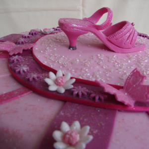 Pink shoe celebration cake