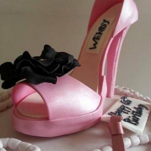 Pink stiletto cake