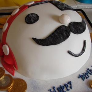 Pirate face celebration cake