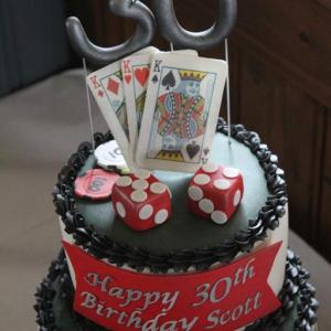 Poker celebration cake