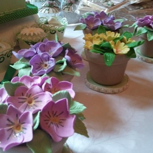 Spring flower pots