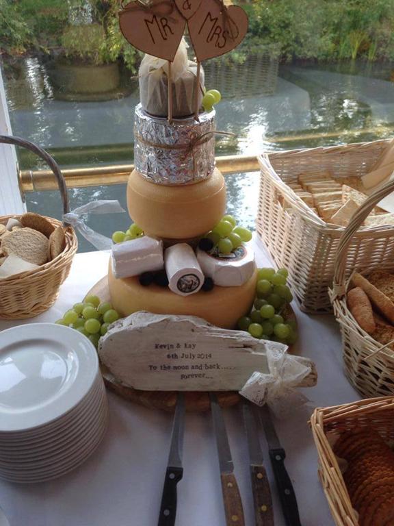 Cheese and grapes wedding cake