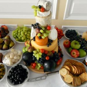 Cheese and fruits