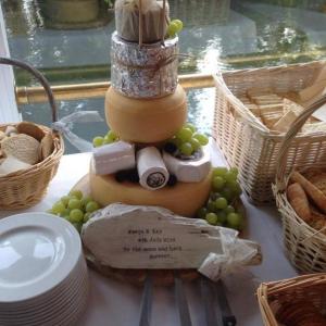 Cheese and grapes wedding cake