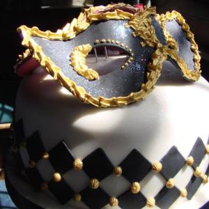 Masquerade wedding cake